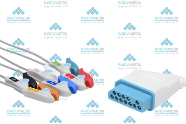 Cable ECG de conexión directa compatible con Nihon Kohden